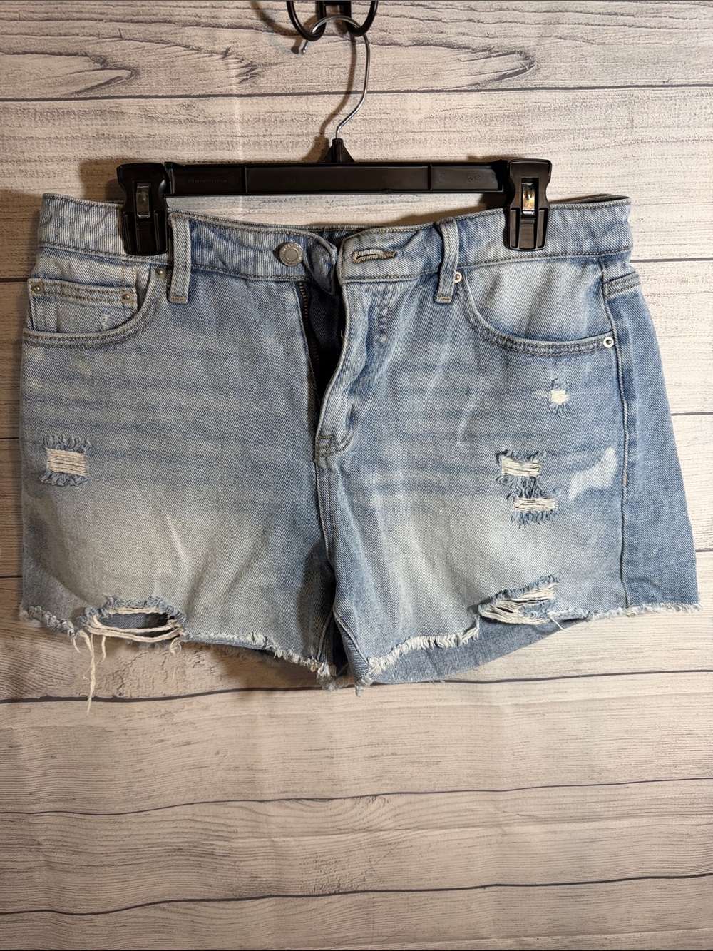 Time and Tru Light Blue Distressed Denim Cutoff Shorts